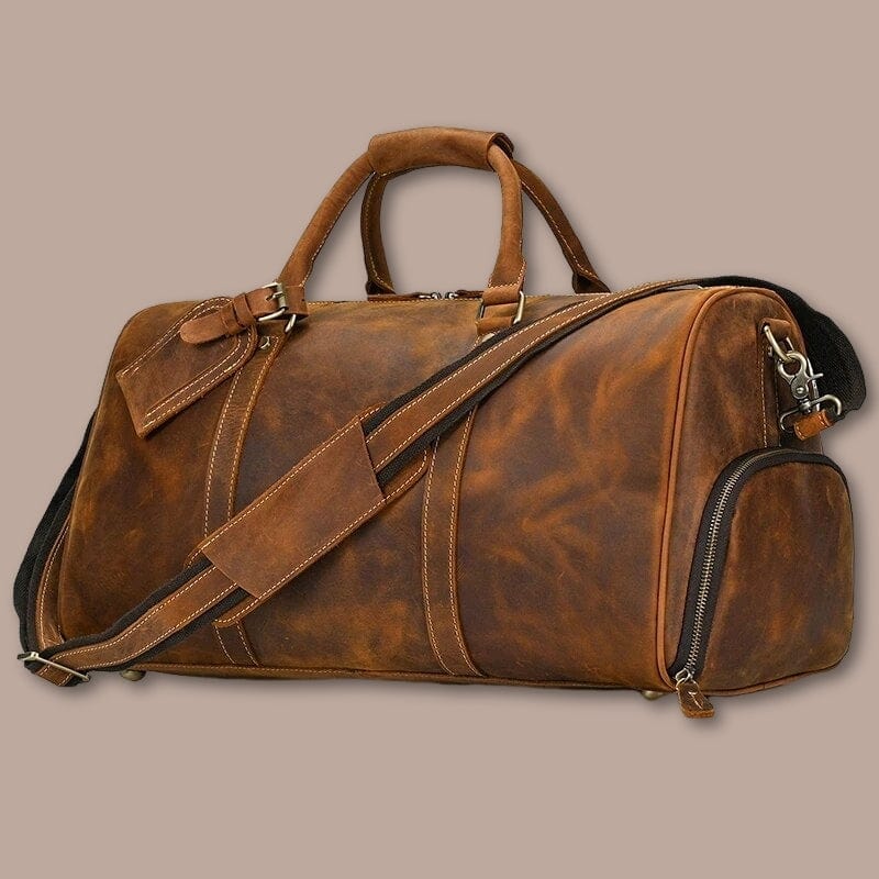 sac de voyage noir Marron / 52cm x 27cm x 26cm